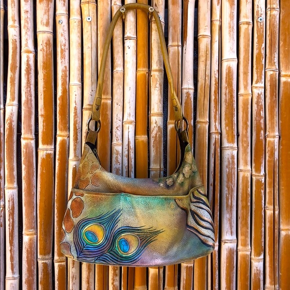 Anuschka Handbags - ANUSCHKA Handpainted Leather Designer Shoulder Bag